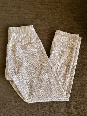 Lululemon Wunder Under Crop HR *Full-On Luon 21" Arrow Jacquard Antique Size:4 - Thumbnail 4