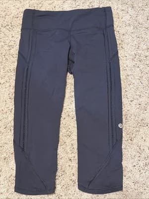 Lululemon Leggings Size: 6 Color: Black 26” Waist 18” Inseam Crop