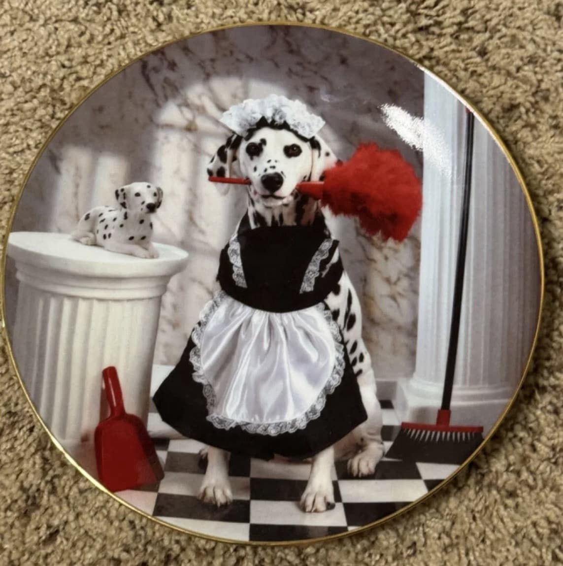 Hamilton Collection "Dalmatian Celebration" “Maid For A Day” Plate 1574A
