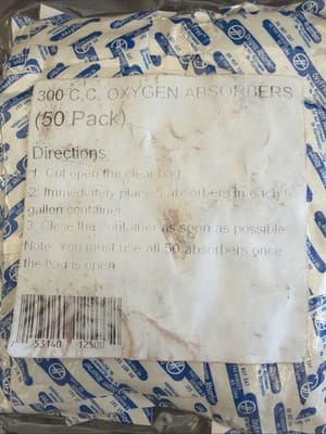 300cc Oxygen Absorbers Mylar Food Storage Bags - Thumbnail 2