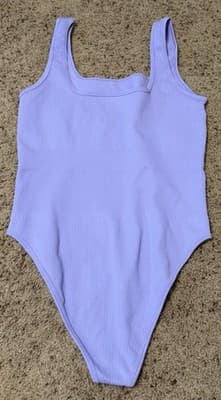 OQQ Ribbed Square Neck Sleeveless Tank Tops Bodysuits XXL Color:Light Roland - Thumbnail 5