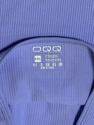 OQQ Ribbed Square Neck Sleeveless Tank Tops Bodysuits XXL Color:Light Roland - Thumbnail 6