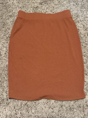 Bar III Pencil Skirt Size Large Rust Color - Thumbnail 2