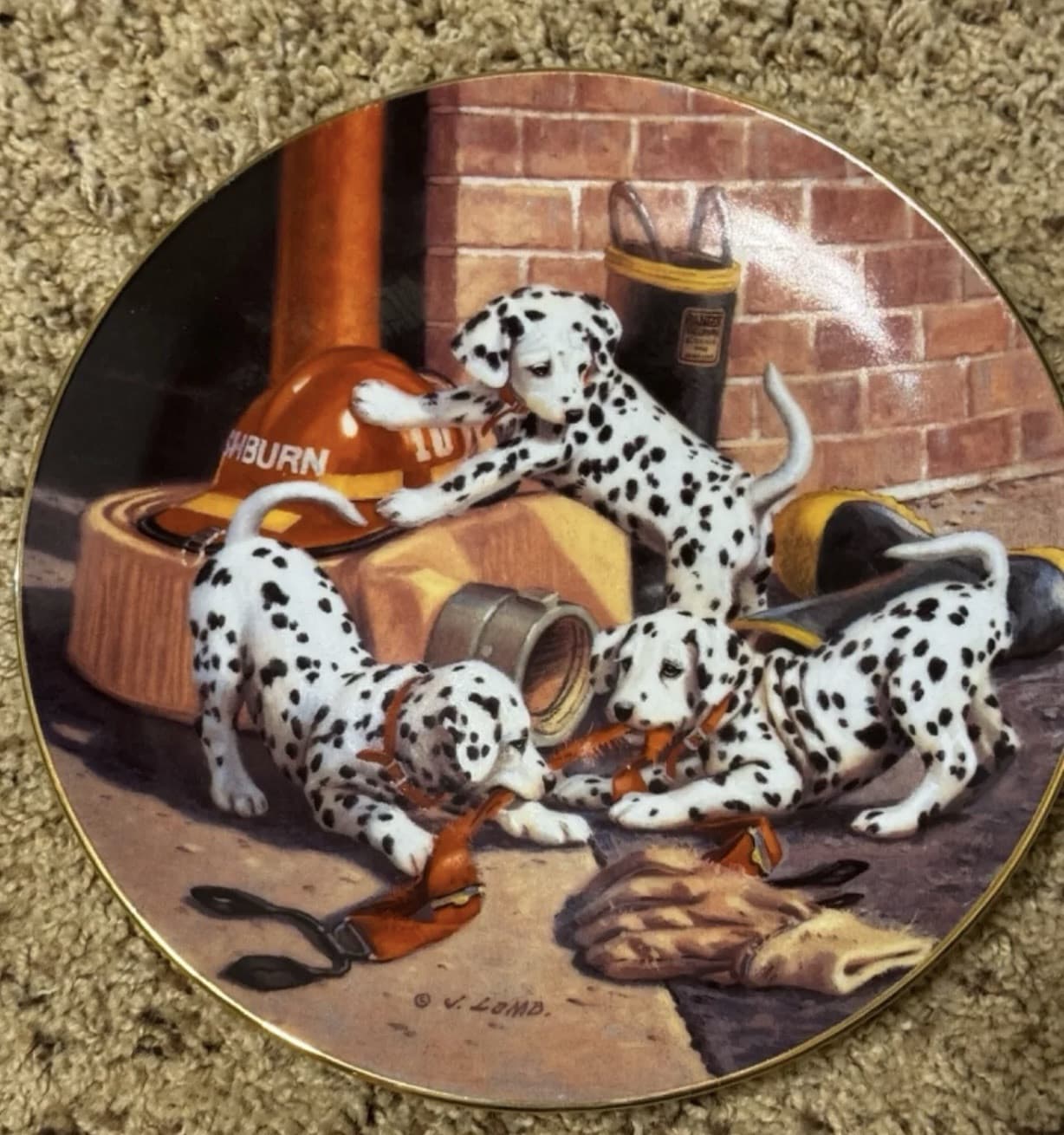 Hamilton Collection "Dalmatian Celebration" “Where’s The Fire?” Plate 2731 F