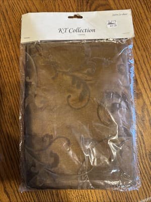 Kt Collection Satin Curtains 2 Matching