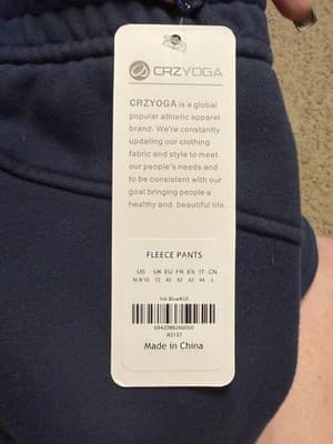 NWT CRZ Yoga Straight-leg Pants Color: Ink Blue Size: Medium 8/10 - Thumbnail 4