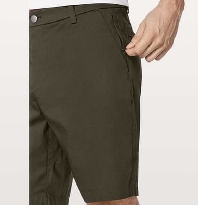 Lululemon Commission Short Slim *Chino 9" Color: Dark Olive Size: 32 - Thumbnail 2