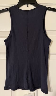 NWT Lululemon Sheer Cotton Ribbed Tank Top Color: Black Night Size: XS (W1FCOS) - Thumbnail 3