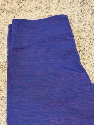 Tuff Athletics Women’s Stretch Leggings in a purple/blue heathered color Large - Thumbnail 3