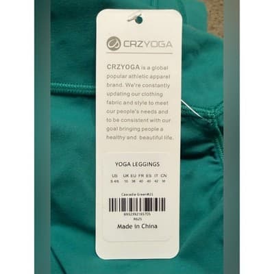 NWT CRZYoga Women’s Yoga Leggings Color: Cascadia Green Size: Small - Thumbnail 5