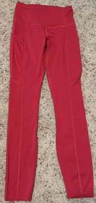 Lululemon Fast & Free 7/8 Tight II *Non-Reflective Nulux 25"Dark Red - Thumbnail 4