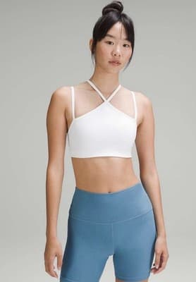 Lululemon Nulu Strappy Yoga Bra Light Support A/B Cup Color: White Size: 14