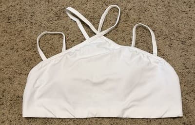 Lululemon Nulu Strappy Yoga Bra Light Support A/B Cup Color: White Size: 14 - Thumbnail 3