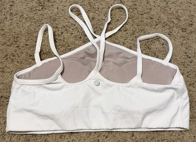 Lululemon Nulu Strappy Yoga Bra Light Support A/B Cup Color: White Size: 14 - Thumbnail 4