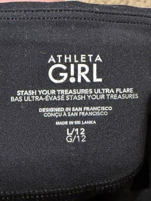 Athleta Girl Stash Your Treasures Ultra Flare W/Pockets Color:Black Size: Large - Thumbnail 3