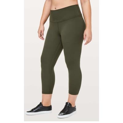 Lululemon Align Crop *21" Dark Olive (First Release) Size 6 Dark Olive W6AS8S - Thumbnail 2