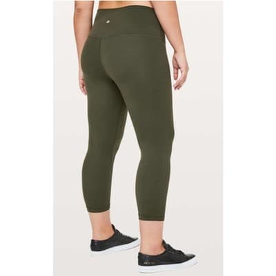 Lululemon Align Crop *21" Dark Olive (First Release) Size 6 Dark Olive W6AS8S - Thumbnail 3