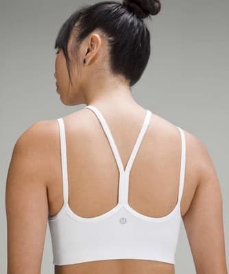 Lululemon Nulu Strappy Yoga Bra Light Support A/B Cup Color: White Size: 14 - Thumbnail 2