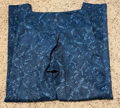 Balance Collection Women’s HR Leggings Pockets Color: Teal Snake Size: Medium - Thumbnail 2