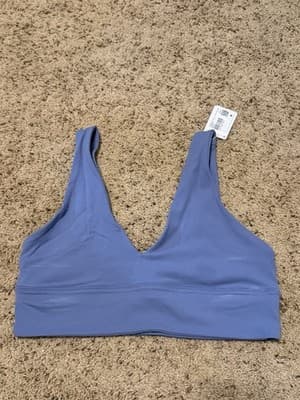 Lululemon Align™ V-Neck Bra Light Suport A/B Cup Size 12 W2DPNS Washed Denim NWT - Thumbnail 2