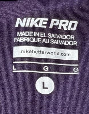 Nike Pro Women’s Short Sleeve Athletic Top Size: Large Color: Purple - Thumbnail 4