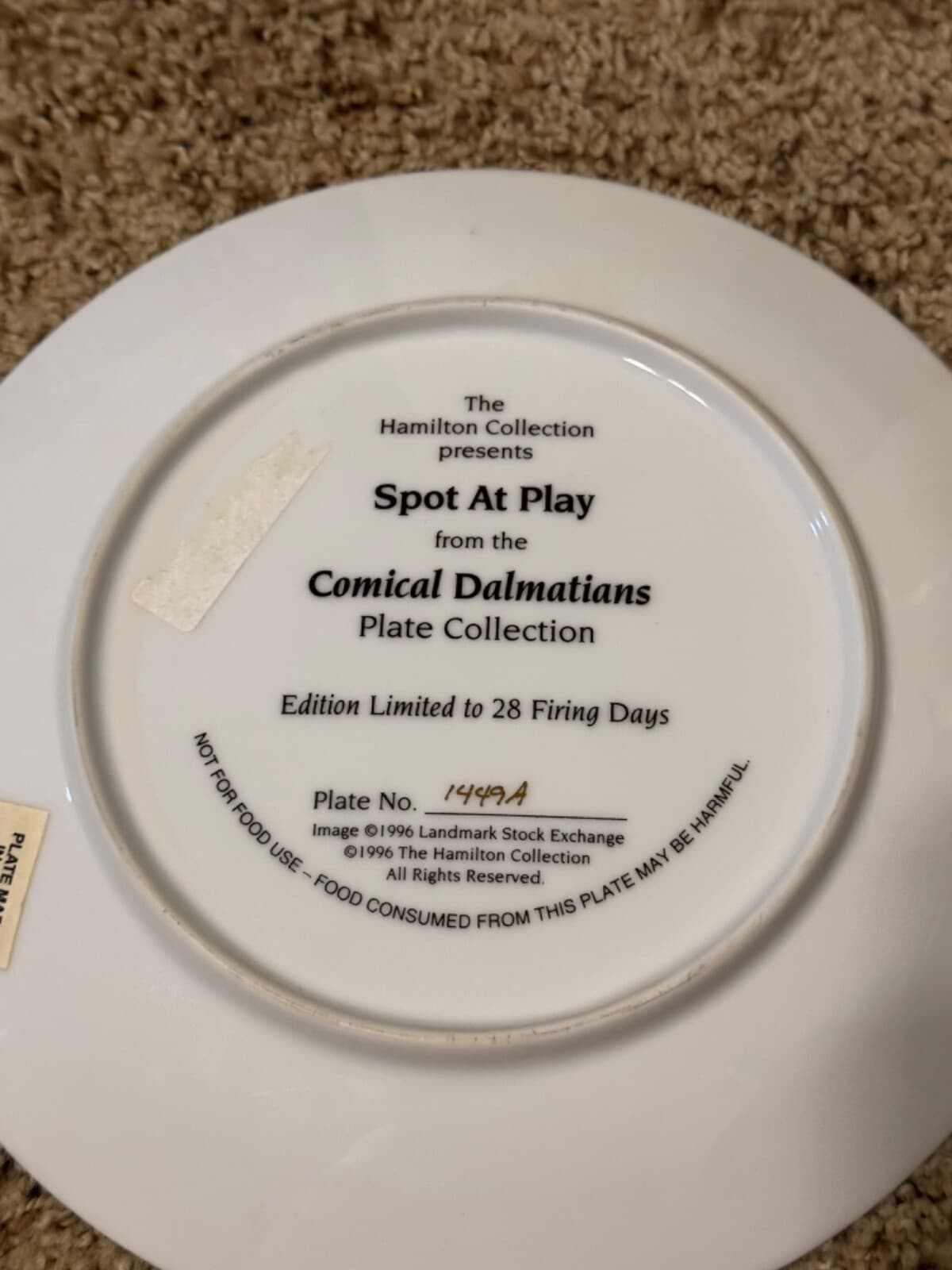 Hamilton Collection "Dalmatian Celebration" Plates 4 total With Hangers - Thumbnail 9