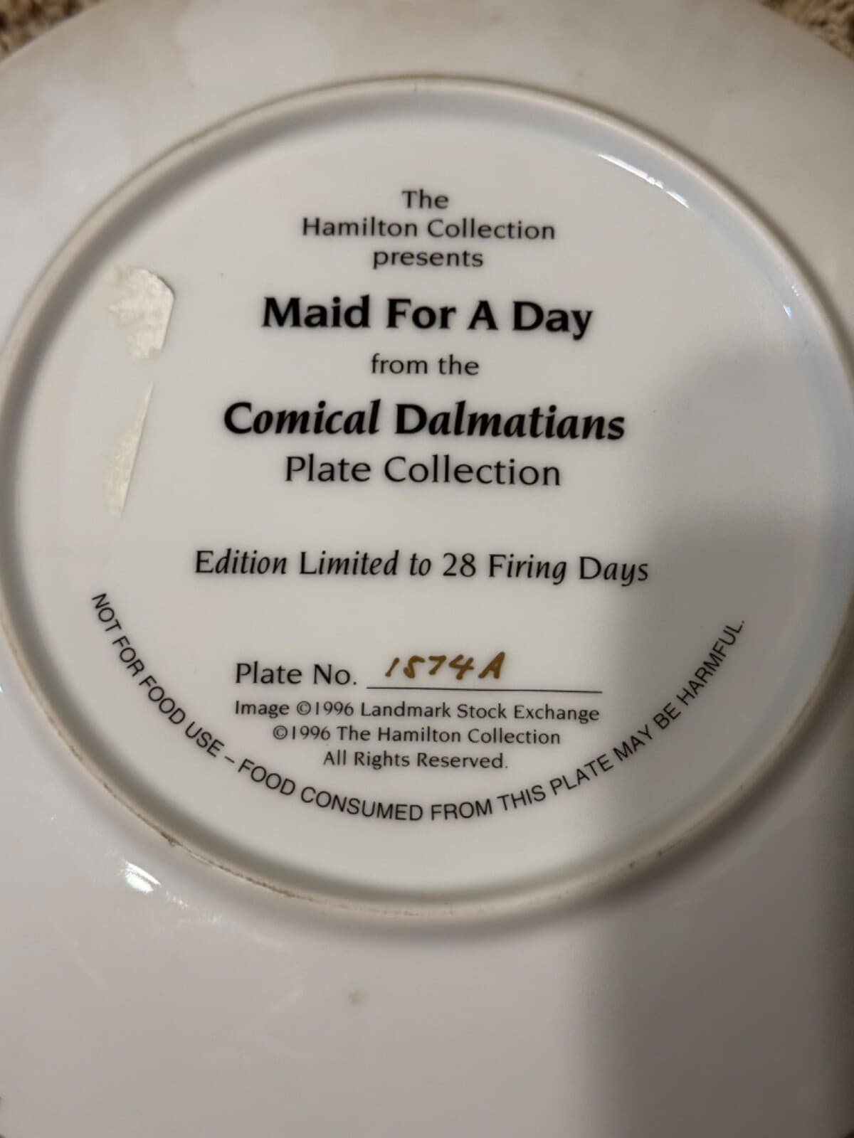 Hamilton Collection "Dalmatian Celebration" Plates 4 total With Hangers - Thumbnail 5