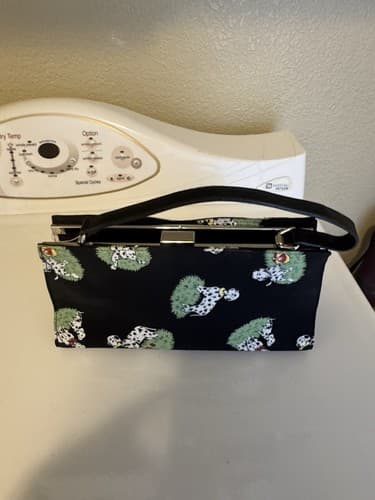 New Black Dalmatian Purse With Chrome, Never Used, 7”wide 6” Tall 3” Bottom. - Thumbnail 3