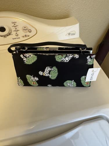 New Black Dalmatian Purse With Chrome, Never Used, 7”wide 6” Tall 3” Bottom. - Thumbnail 2