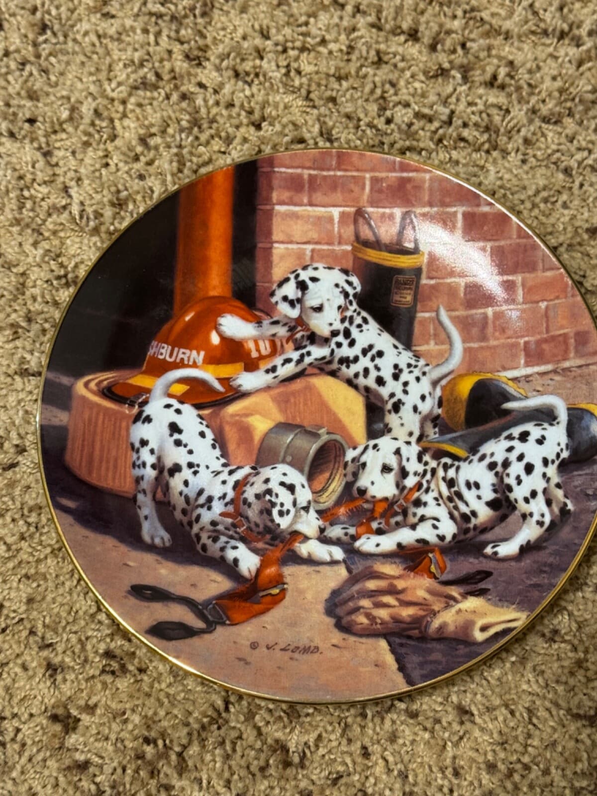Hamilton Collection "Dalmatian Celebration" Plates 4 total With Hangers - Thumbnail 6