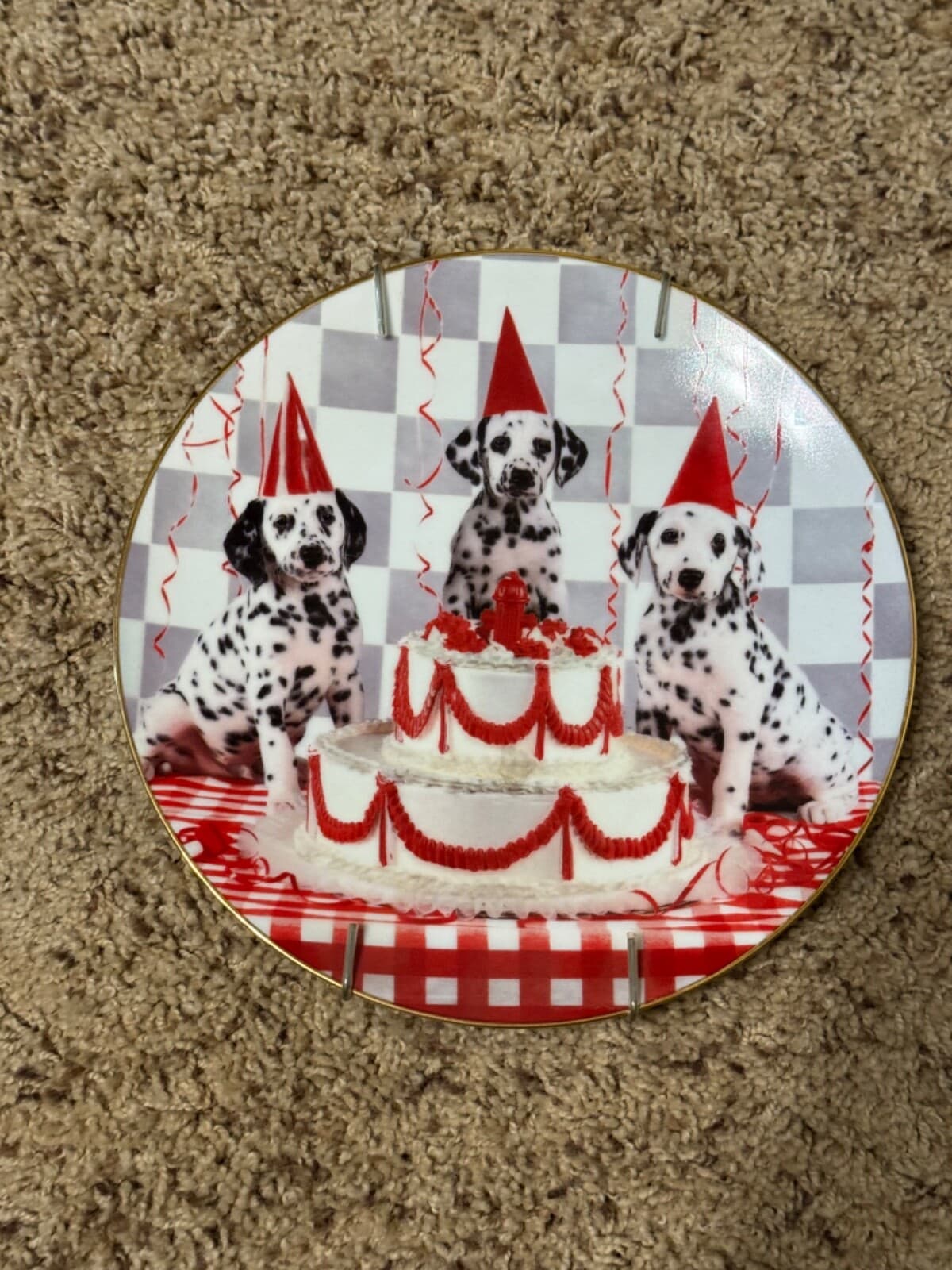 Hamilton Collection "Dalmatian Celebration" Plates 4 total With Hangers - Thumbnail 2