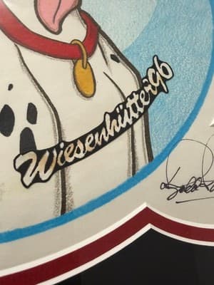 RARE Disney Hand Drawn Framed Autographed By Wiesenhütte W/Character Watch 1996 - Thumbnail 4