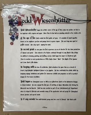 RARE Disney Hand Drawn Framed Autographed By Wiesenhütte W/Character Watch 1996 - Thumbnail 6