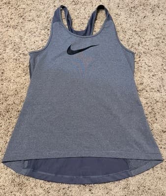 Nike Women's Pro Cool Training Tank Top in the color Dark Grey Heather Size M