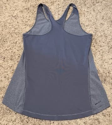 Nike Women's Pro Cool Training Tank Top in the color Dark Grey Heather Size M - Thumbnail 2