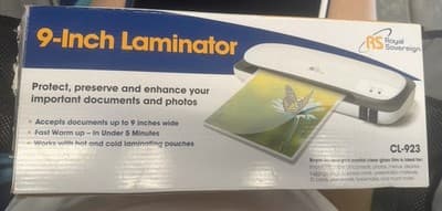 Royal Sovereign 9" Laminator CL-923 - Brand New Compact Thermal Laminator - Thumbnail 3