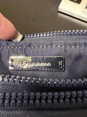 lululemon Curved Wristlet Bag With 2 Pockets & Cards Pockets Color: Blue EUC - Thumbnail 5