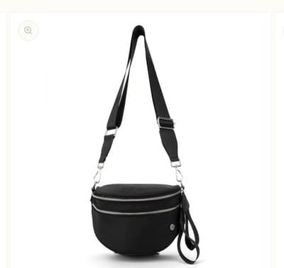 NWT The Lemon Drop Shop Crossbody Double Zipper Belt Bag BLACK/GOLD SOLD OUT
