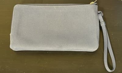 lululemon Curved Wristlet Bag With 2 Pockets & Cards Pockets Color: Blue EUC - Thumbnail 2