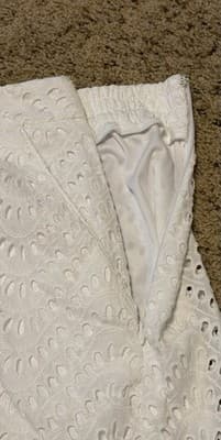 Simply Vera Vera Wang Women’s Eyelet Shorts Color: White Size: Large - Thumbnail 4