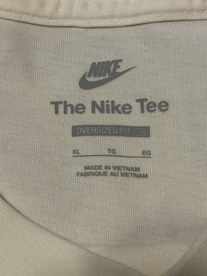 Nike Womens White Oversized Fit T-Shirt W/Rhinestone "Just Do It" Graphic XL - Thumbnail 6