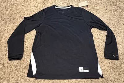 NWT Nike Women's Dri-FIT Basketball Warm-up Long Sleeve Top Color: Black Size XL