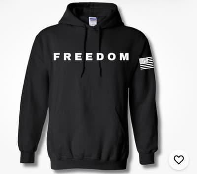 Charlie Kirk Freedom Hoodie, US Flag Hoodie Medium