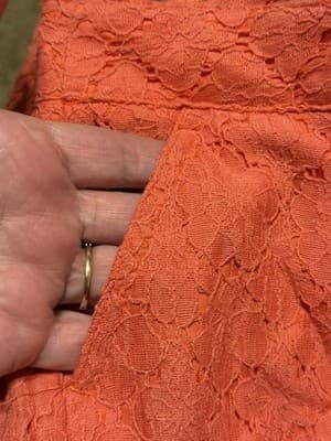 Mossimo Supply Co. Low Waist Lace Shorts Color: Coral Size 6 NWT - Thumbnail 5