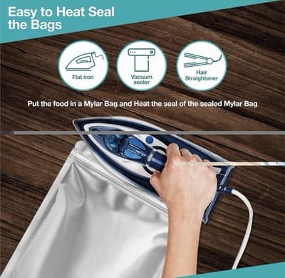 Mylar Bags 1 Gallon Stand Up Zip Bags, Resealable 10 Mil, Open Bag With 42 Bags - Thumbnail 6