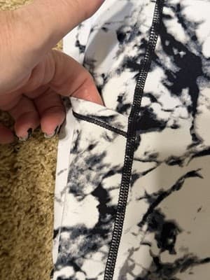 The Gym People HR Leggings Size: Large Black And White - Thumbnail 3
