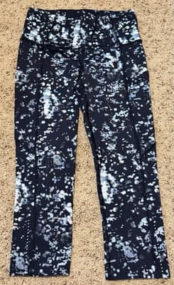 Lululemon Fast & Free Crop II *Nulex 19” Size: 4 Color: Pixel Haze Multi Black - Thumbnail 2