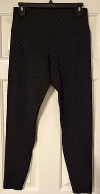 Lululemon Women Leggings Size 10 Color Black Polka Dot