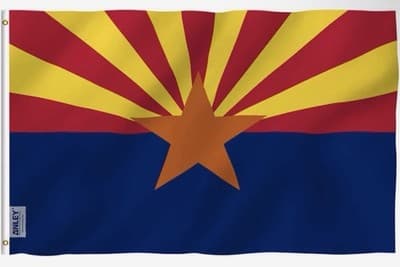 Ansley Fly Breeze 3x5 Arizona Flag With Brass Grommet.
