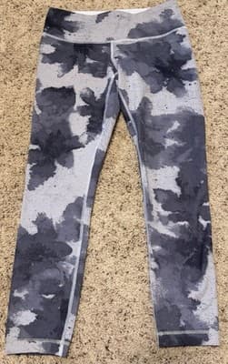 Lululemon Wunder Under Pants Size: 6 Floral Platoon Silver Spoon - Thumbnail 2